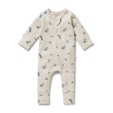 Wilson & Frenchy - Little Olive Organic Waffle Zipsuit